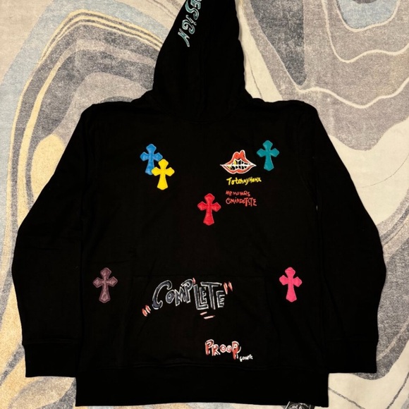 Chrome Hearts Black Supply The Demand Crosses Hoodie Men’s Size Medium or Large - Picture 1 of 4